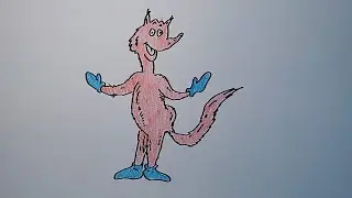How to Draw Dr Seuss Character  Step by Step | Fox in Socks