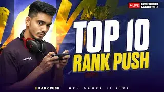 TOP 10 DONE | CONQUEROR RANK PUSH DAY 15 | BGMI LIVE | UZU GAMER