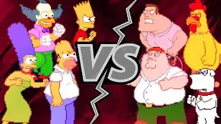 Team The Simpsons VS Team Family Guy | MUGEN FLAME Battle 4v4 (Simul) Request 33