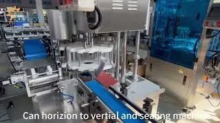 Aluminum Tube horizontal to vertical Machine , Automatic Can Seaming Machine , Can Sealing machine