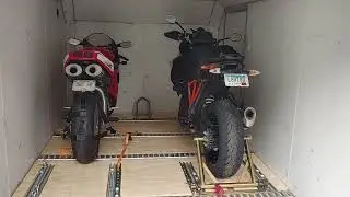 Condor Chock & Pit Bull TRS Adjustable Position Motorcycle Trailer Setup