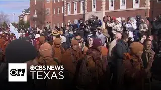 Hundreds welcome Buddhist monks home after 2,300‑mile peace walk from Fort Worth