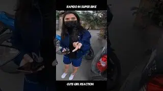 Rapido On Superbike  Cute Girl Reaction 😂😱#prank #rapido #shorts #reaction