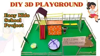 DIY Playground Model for Kids | Easy School Project Idea 🛝