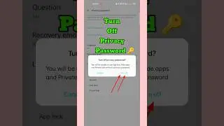 How to disable privacy protection password Settings||#shorts #viral#2025