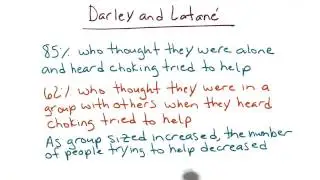 Darley and Latane study - Intro to Psychology