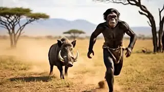 🧔 Caveman vs Wild Animals | Jungle Adventure Story 😳| #CavemanStory #WildAnimalAttack #JungleBattle