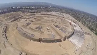 Raw Video: Apple's 'Spaceship' Campus Filmed by Drone