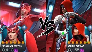 Buff Guillotine vs Sigil Scarlet Witch | Damage Comparison | 6*Rank 1| No Suicides/No Synergies MCOC