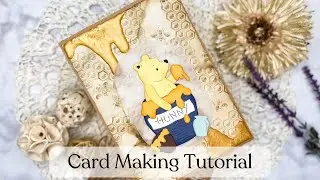 Classic Pooh card making tutorial with Spellbinders dies - Creative way to use wax seal beads