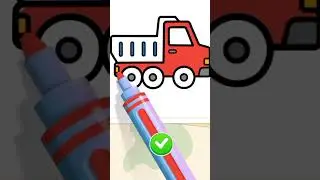 truck car coloring #coloring #art #truck #easycoloringforkids #shorts #shortsfund