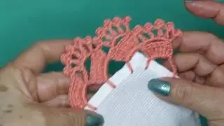 🧵PUNTILLA FACIL DE UNA SOLA VUELTA PARA SERVILLETA ||ORILLA O PUNTILLA A CROCHET💥NUMERO 56
