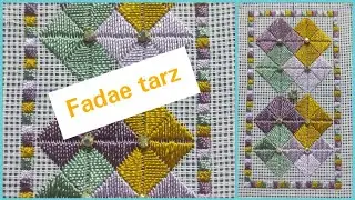 #handembroidery#طرز_باليد تطبيق رشمة روعة 😍 على الكانفا#embroider