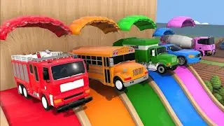 Non-standard bus wheels (we replace wheels with balls)-Wheels On the Bus song Baby Nursery Rhymes