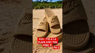 POV : T’ES À LA PLAGE AVEC TON PÈRE 🤦🏼‍♂️ | Prt 2 #humour #papa #drole #sketch #sœur #plage