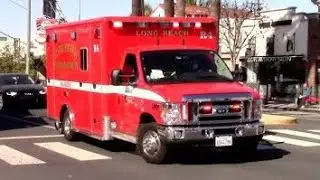 Long Beach Fire Dept. Rescue 4 Responding
