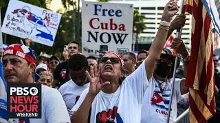 &lsquo;We are with you:&rsquo; Cuban protests find youth allies in Little Havana, Miami