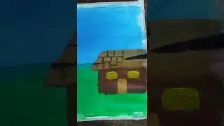 Countryside scenery painting #viral #acrylicscenery #painting #art 