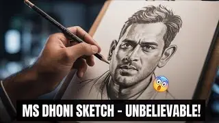 How To Draw realistic SKETCH OF MS DHONI 😍|| MS DHONI SKETCH - UNBELIEVABLE 🤯