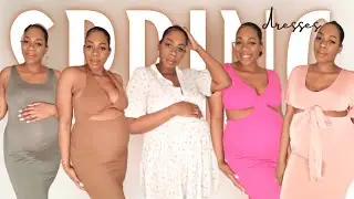 SPRING MATERNITY DRESS TRY-ON HAUL | THIRD TRIMESTER PREGNANCY HAUL