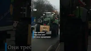 Протесты немецких фермеров в Берлине #shorts