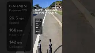 26.5 MPH Sprint Into A Headwind In Hawaii Kai. Proof On Garmin. #speed #boom #ohyeah #letsgetit #go