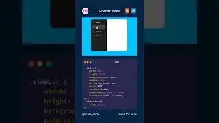 sidebar menu 😎