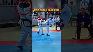 Two-Touch Back Kick Knockout! 💥 #shorts #kicking #taekwondo