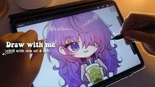 ⋆｡·°ʚ🍓ɞ°‧｡⋆Draw with me // Chill with me at 4 am ｡˚🐈‍⬛.𖥔 ݁ ˖