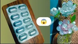 Make a beautiful flower from tablet foil #youtubevideo #diy #mycreativework