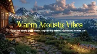 Cozy Winter Cabin Acoustic Guitar ~ Relaxing Gentle Melodies & Coffee Shop Vibes
