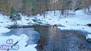 Mountain River Sounds for Deep Sleep & Relaxation | Crystal Clear Nature Sounds, No Music4K #nature