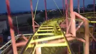 Montagna roller coster. Crazy ride at Magic Park in Thessaloniki.