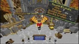 Winning at the new Hypixel game, Wool Wars! (New Update)