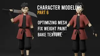 Lowpoly Game Ready Character Modeling Blender 3D - Part 6