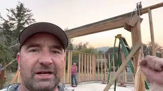 Using a pulley to place a beam