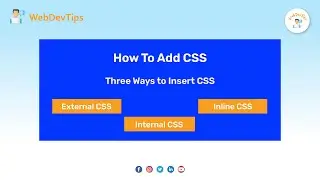 How To Add CSS | External | Internal | Inline | Learn CSS For Beginners #webdevtips #html