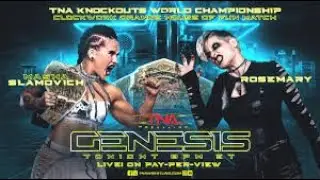 WWE 2K24 TNA Wrestling Genesis 2025 Knockouts Title House of Fun Slamovich Vs Rosemary