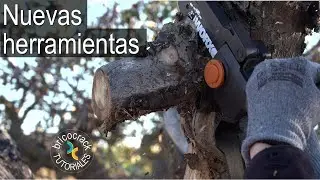 Nuevas herramientas de poda a bater&iacute;a: motosierra de una mano y tijeras (Bricocrack)