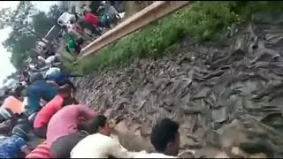 Greedy Peoples Collecting Fish On Road From an Accident Truck..Full Video