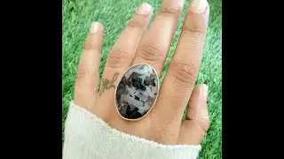 Gabru Jasper Gemstone Ring, Handmade Ring, 925 Sterling Silver Ring,(RING-1045)