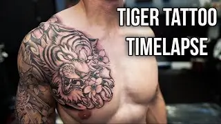 TIGER CHEST PIECE TATTOO
