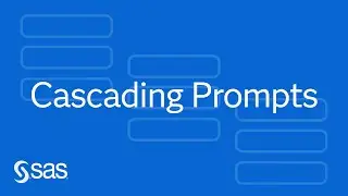 SAS Visual Analytics 7.4 | Cascading Prompts