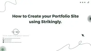 How do you Create your Portfolio Site? | Strikingly Portfolio Site Tutorial