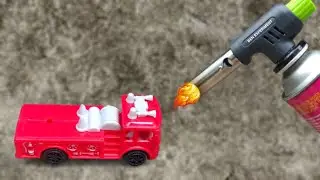 EXPERIMENT : GAS TORCH VS FIRE TRUCK CAR