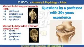50 Joint practice questions by professor | joints MCQs | #joint  #joints #cartilage #synovialfluid