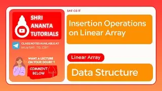 Insertion Operations on Linear Array #array  #computerengineering  #datastructureandalgorithm