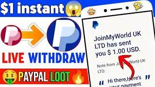 🔥$1 Instant Live Withdrawal😱 Paypal | New Paypal Earning App Today | New Paypal Instant Loot🤑