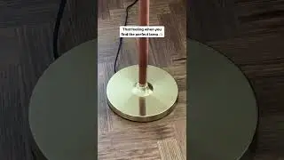 The Mila Vintage Style Floor Lamp in Walnut and Gold