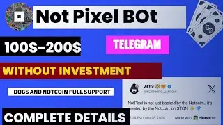 Not pixel new telegram bot || Dogs coin And notcoin support || #mining